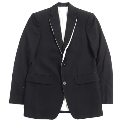 極美品 バーバリーロンドン
テーラードジャケット ブラック ホワイト メンズ 44 4559227