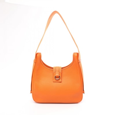 エルメス HERMES サコ ショルダーバッグ バッグ トリヨンクレマンス トリヨンクレマンス オレンジ □C刻印(1999年製造) レディース オレンジ系 【中古】