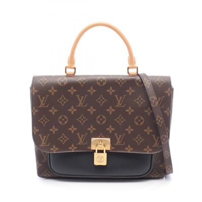 ルイ・ヴィトン LOUIS VUITTON マリニャン 2WAY ハンドバッグ バッグ PVCコーティングキャンバス レザー モノグラム ノワール レディース ブラウン系 / ブラック系 M44259 【中古】