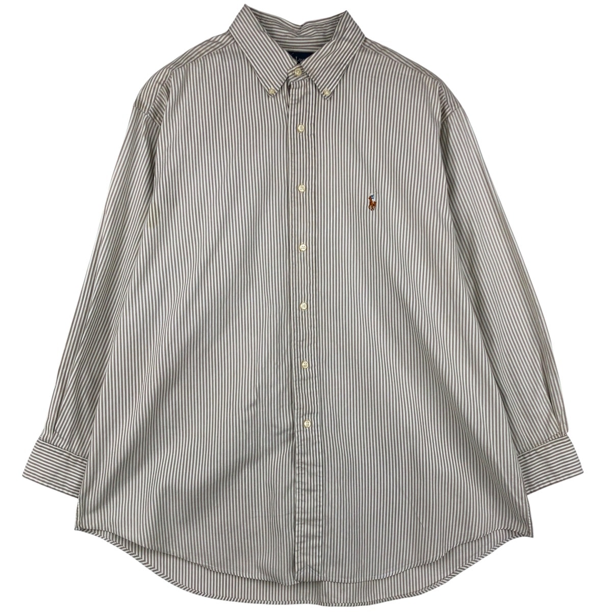 古着 ラルフローレン Ralph Lauren YARMOUTH 長袖 ボタンダウンストライプシャツ メンズXL相当/eaa597797