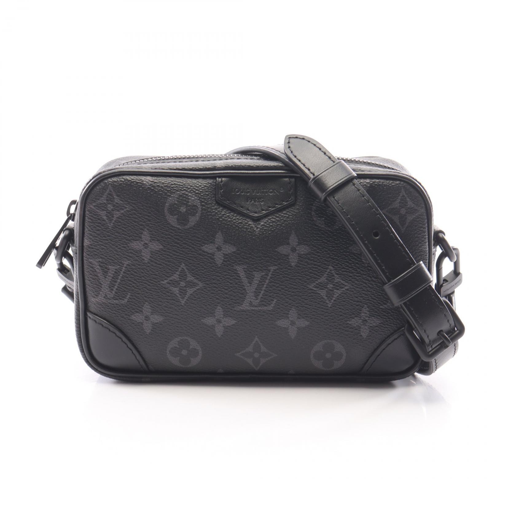 ルイ・ヴィトン LOUIS VUITTON トロカデロ ウェアラブルウォレット ショルダーバッグ バッグ PVCコーティングキャンバス レザー モノグラム・エクリプス メンズ ブラック系 M14253 【中古】