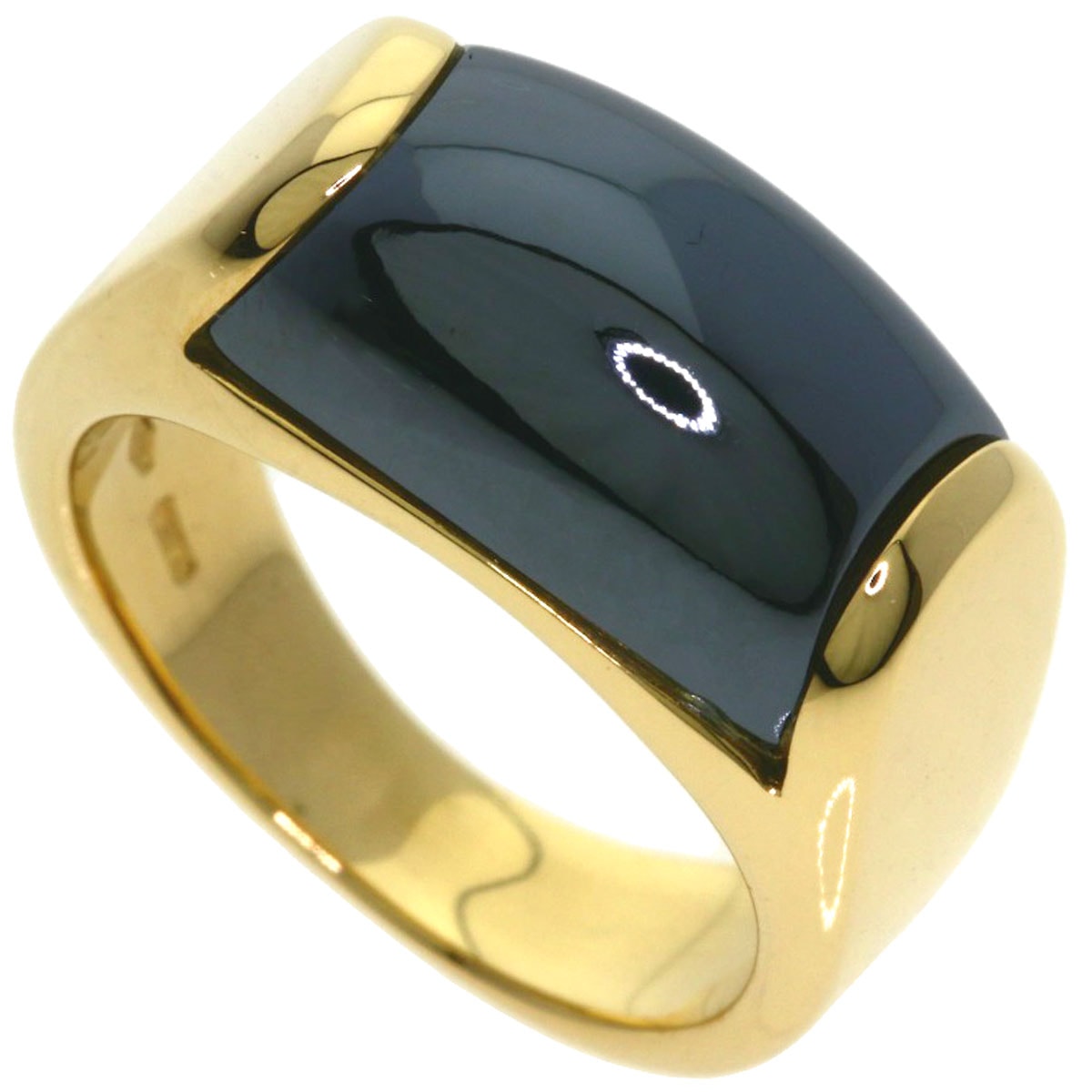 BVLGARI ブルガリ トロンケット ヘマタイト リング・指輪 K18YG レディース [中古]