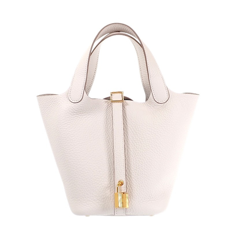 エルメス ピコタンロック PM ハンドバッグ べトン【中古】【SAランク】