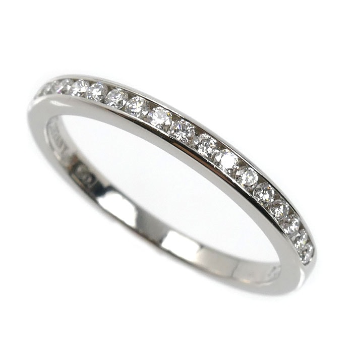 TIFFANY&Co. ティファニー Pt950プラチナ ハーフエタニティ リング・指輪 ダイヤモンド 11.5号 2.9g レディース【中古】