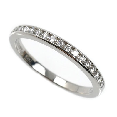 TIFFANY&Co. ティファニー Pt950プラチナ ハーフエタニティ リング・指輪 ダイヤモンド 11.5号 2.9g レディース【中古】