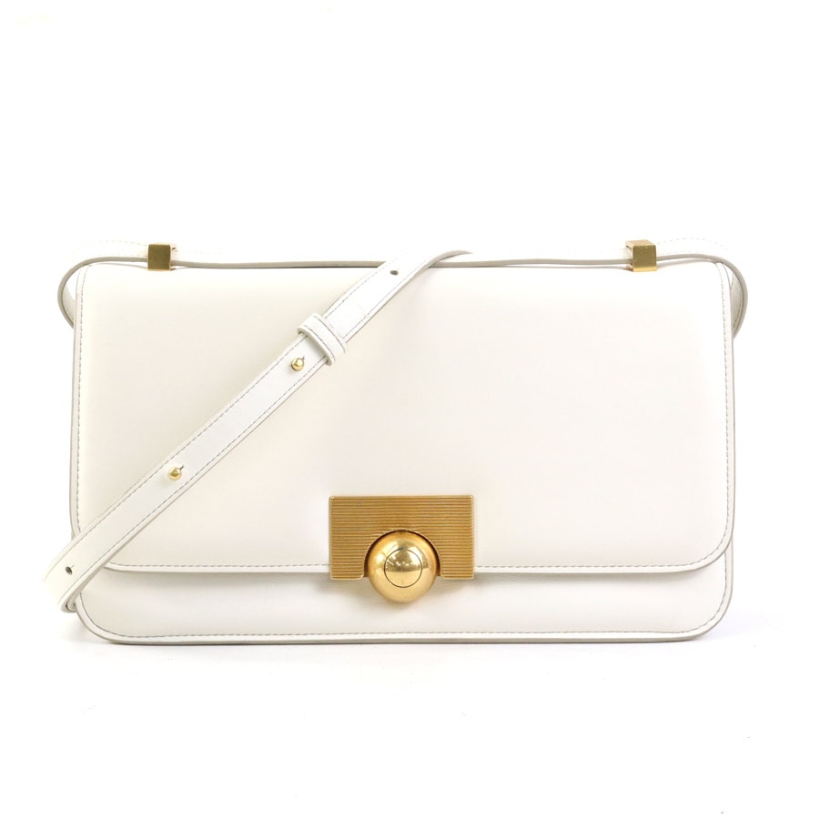 ボッテガヴェネタ BOTTEGAVENETA ショルダーバッグ ザ クラシック レザー ホワイト レディース【中古】 56095a