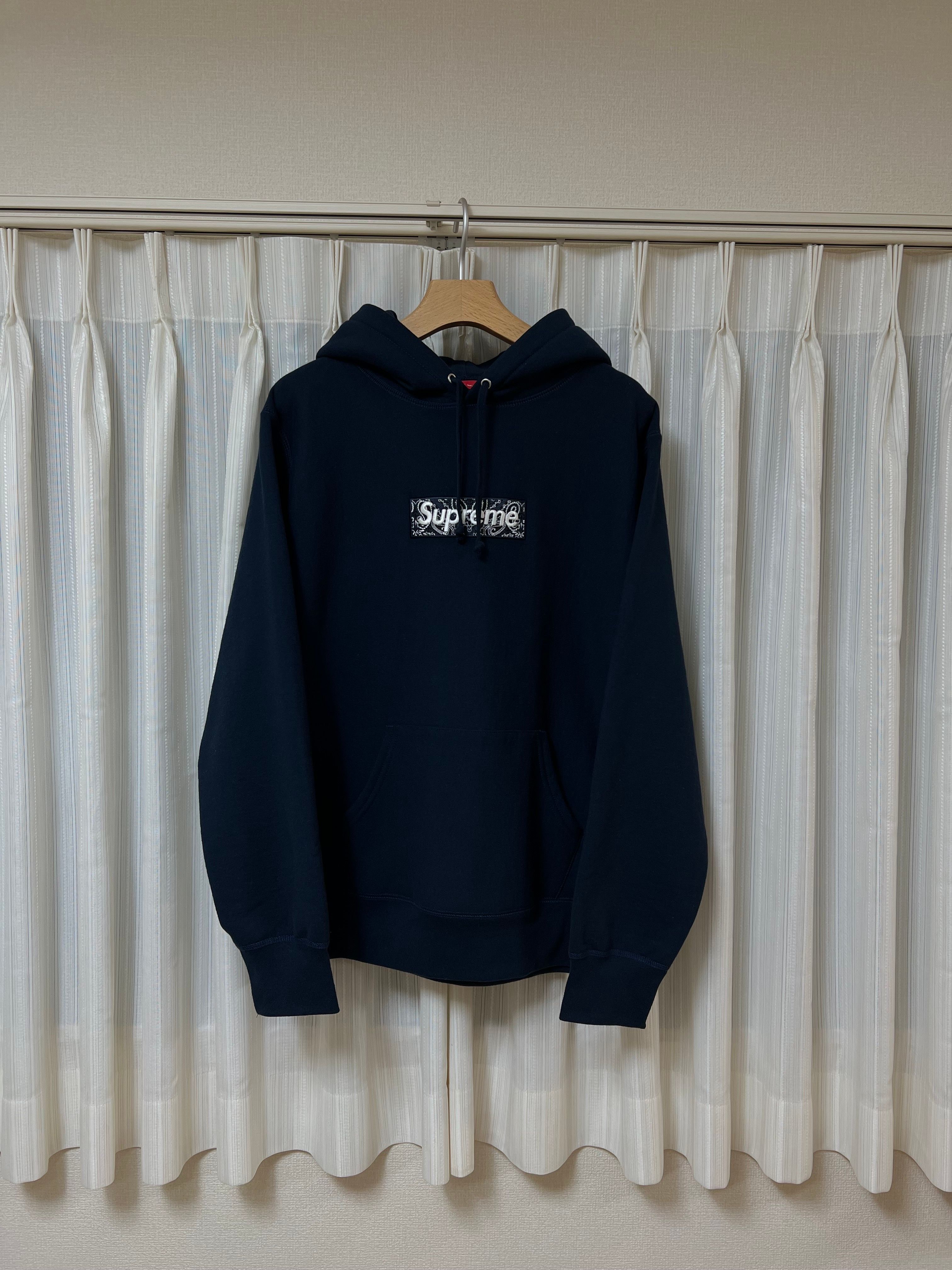 Supreme Bandana Box Logo Hooded Sweatshirt "Navy"