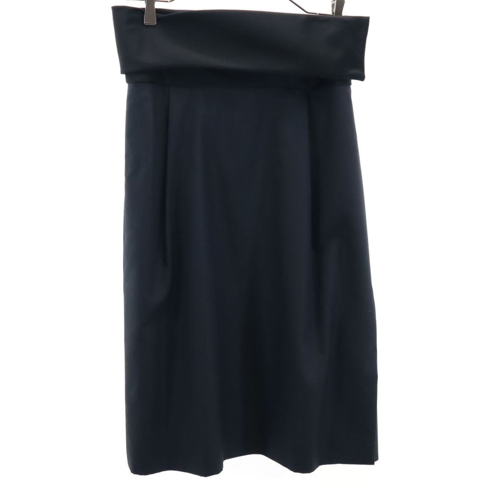 YVES SAINT LAURENT イヴサンローラン 80s 90s フランス製 シルクブレンド オールド ミディ丈 スカート 36 ブラック