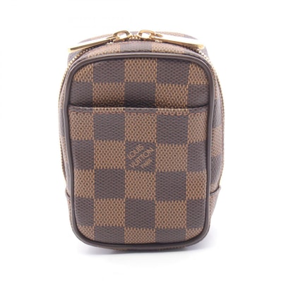 ルイ・ヴィトン LOUIS VUITTON エテュイ オカピPM ポーチ バッグ レザー PVC ダミエ エベヌ レディース ブラウン系 N61738 【中古】
