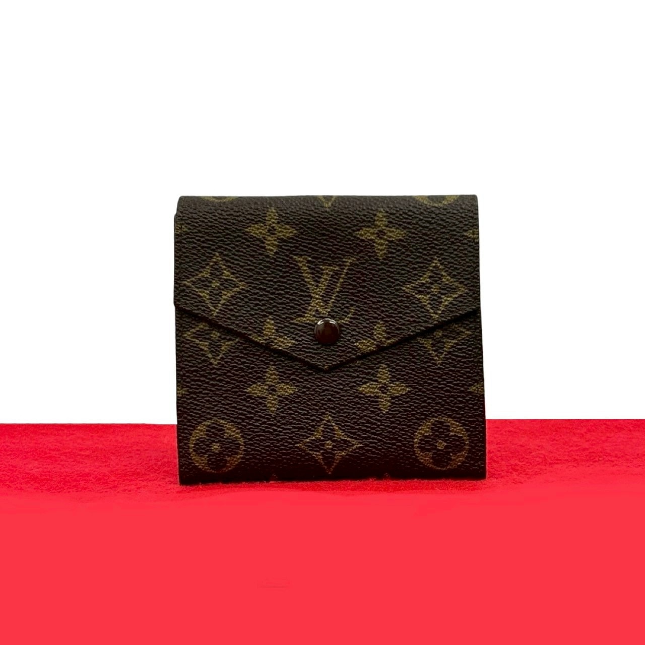 LOUIS VUITTON ルイヴィトン ポルトモネ ビエ モノグラム レザー PVC 三つ折り財布 ブラウン
 57264