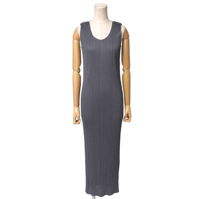 ■美品■PLEATS PLEASE ISSEY MIYAKE プリーツプリーズ イッセイミヤケ ヴィンテージ ワンピース サイズ2 プリーツ ノースリーブ ロングワンピース ブランド古着【中古】20260617/RA9896