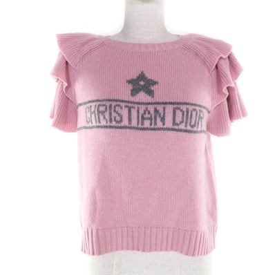 極美品 クリスチャンディオール ニット ピンク 42 344S13BM003