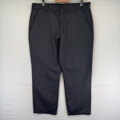 古着 カーハート Carhartt パンツ チノパン スラックス ワンポイントロゴ ストレート ジップフライ w38 L32 グレー系 メンズ