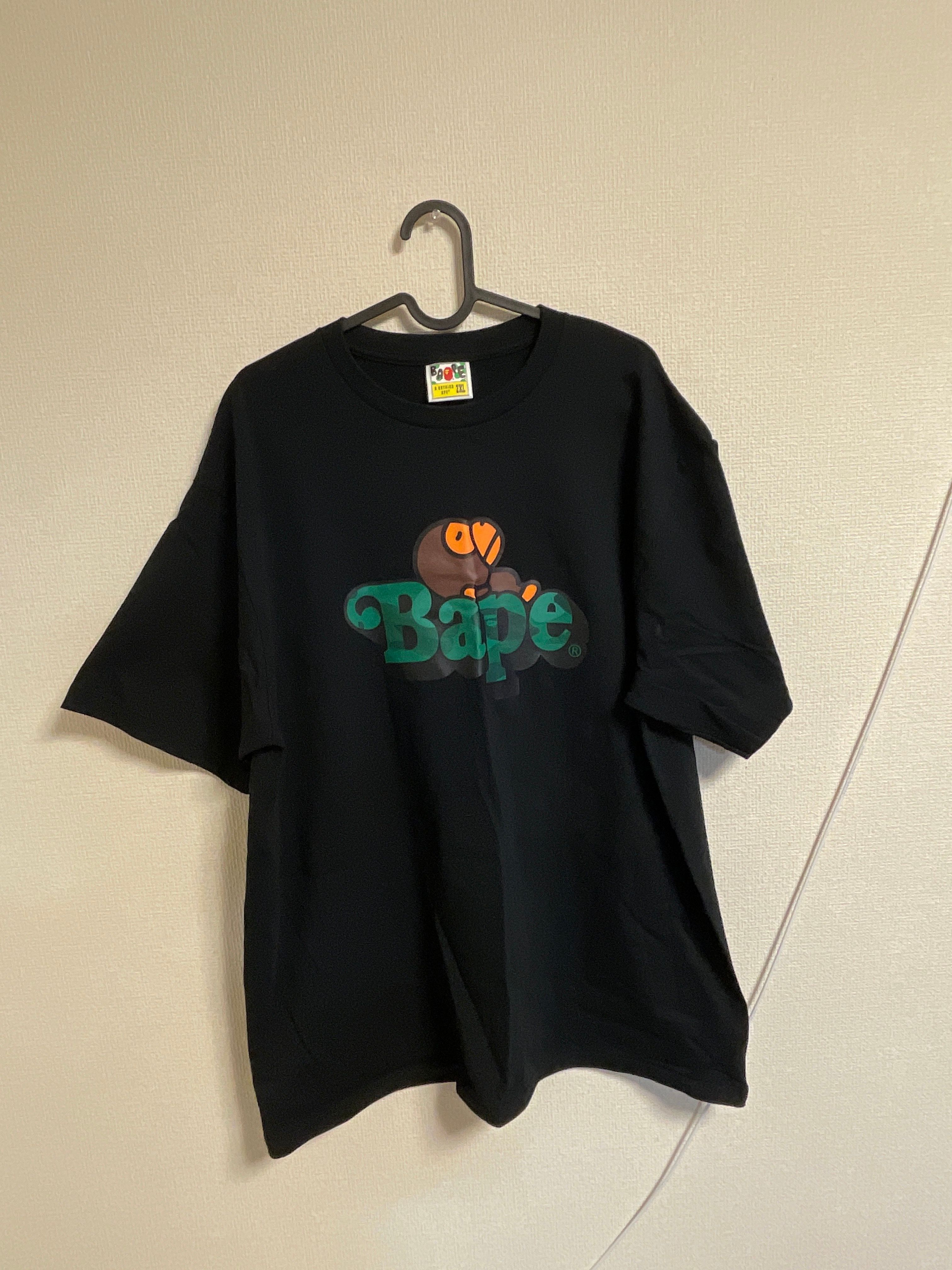 A BATHING APE COLOR CAMO MILO ON BAPE TEE "Black Green"
