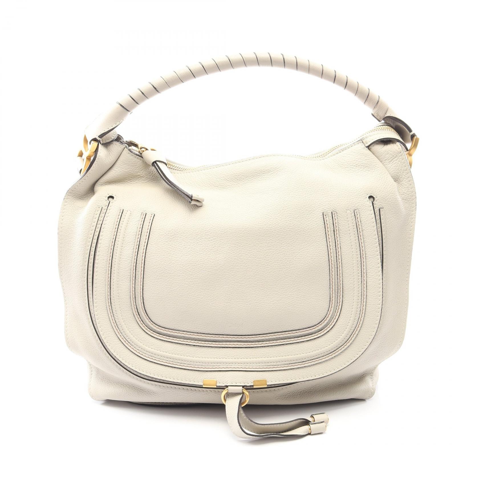 クロエ Chloe MARCIE マーシー ショルダーバッグ バッグ レザー レディース グレー系 【中古】