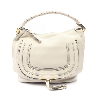 クロエ Chloe MARCIE マーシー ショルダーバッグ バッグ レザー レディース グレー系 【中古】