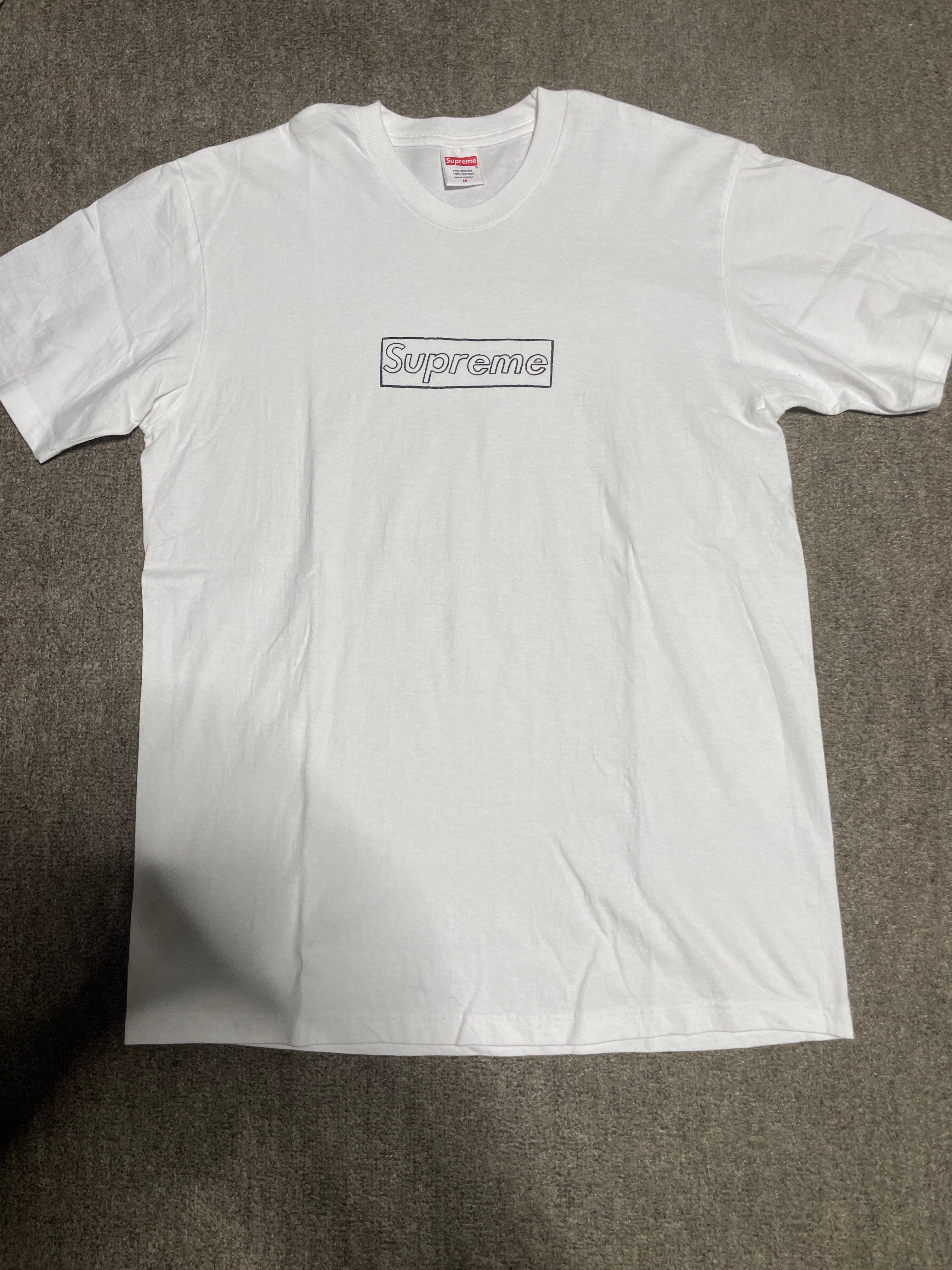 Supreme KAWS Chalk Logo Tee "White"