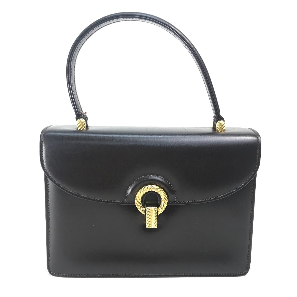 グッチ GUCCI アコーディオン オールドグッチ カバン ワンハンドル ハンドバッグ レザー ブラウン×ゴールド金具