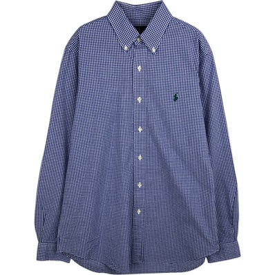 古着 ラルフローレン Ralph Lauren ギンガムチェック 長袖 ボタンダウンチェックシャツ メンズM相当/eaa628724