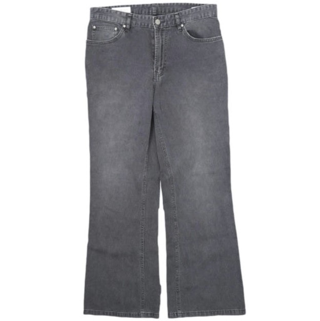 ZARA ザラ フレアフィットテクスチャーコットンパンツ 4575/440/922 EU40 Dark grey ブーツカット ボトムス g28408
