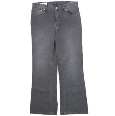 ZARA ザラ フレアフィットテクスチャーコットンパンツ 4575/440/922 EU40 Dark grey ブーツカット ボトムス g28408