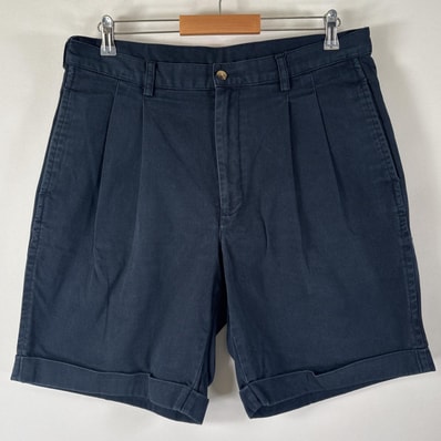 古着 90's/90年代 ノーティカ NAUTICA ショートパンツ 半ズボン 短パン ハーフパンツ ワンポイントロゴ w36 ネイビー メンズ