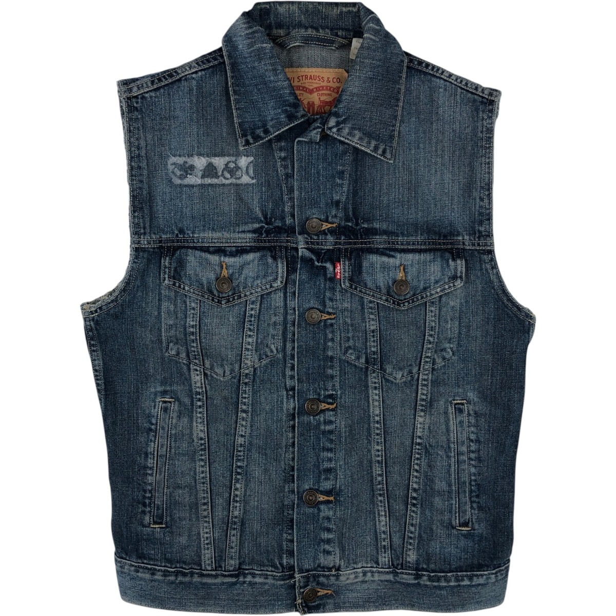 古着 リーバイス Levi's 46845-0001 Metallica メタリカ カットオフ デニムベスト メンズS相当/eaa616470