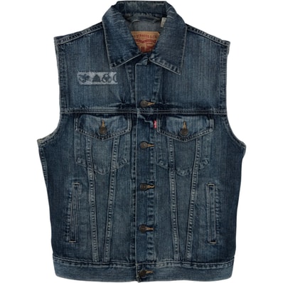 古着 リーバイス Levi's 46845-0001 Metallica メタリカ カットオフ デニムベスト メンズS相当/eaa616470