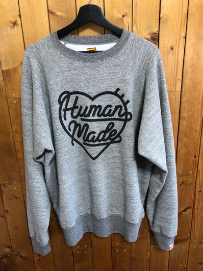 HUMAN MADE RAGLAN CREWNECK SWEATSHIRT "Grey"