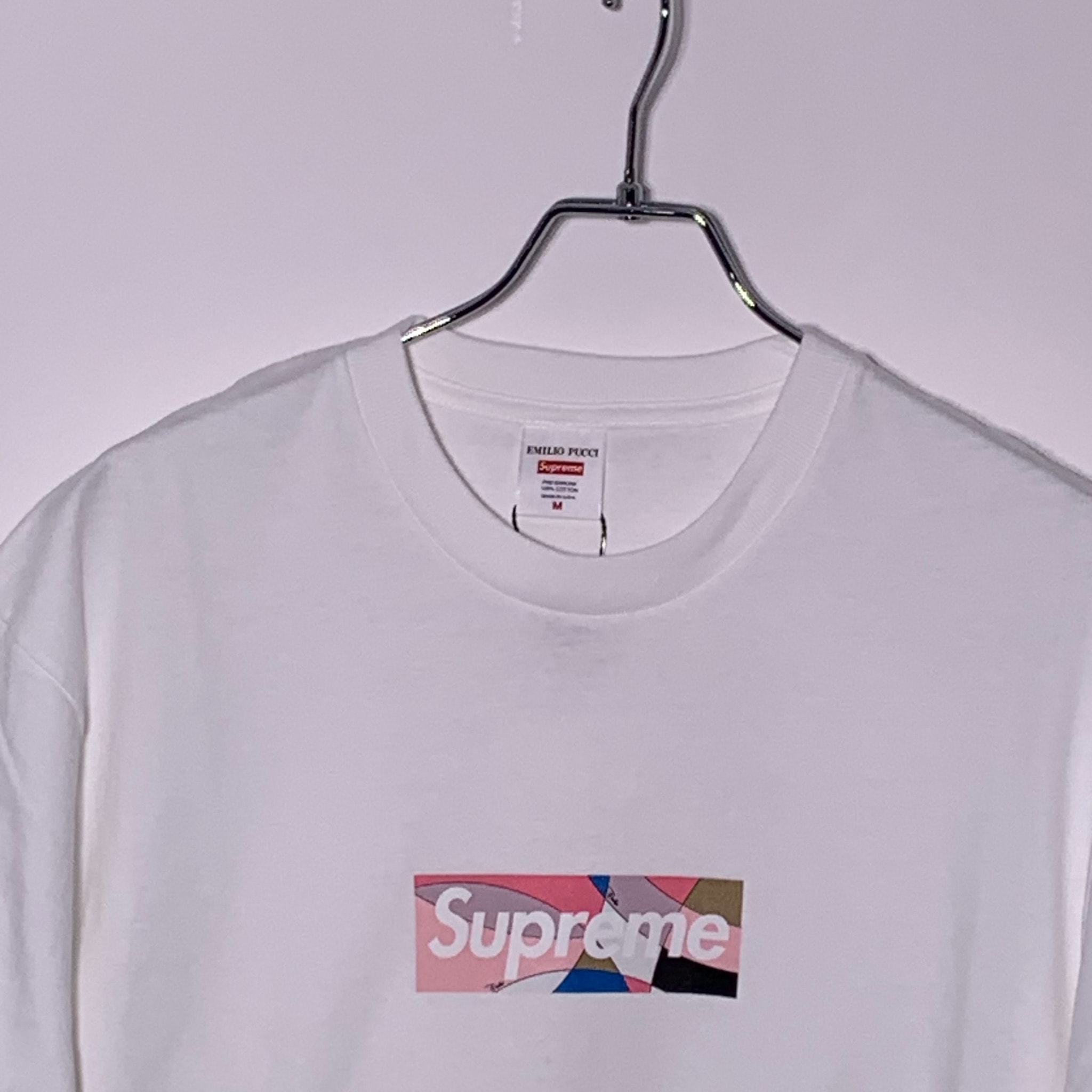 Supreme x Emilio Pucci Box Logo Tee "White/Pink"