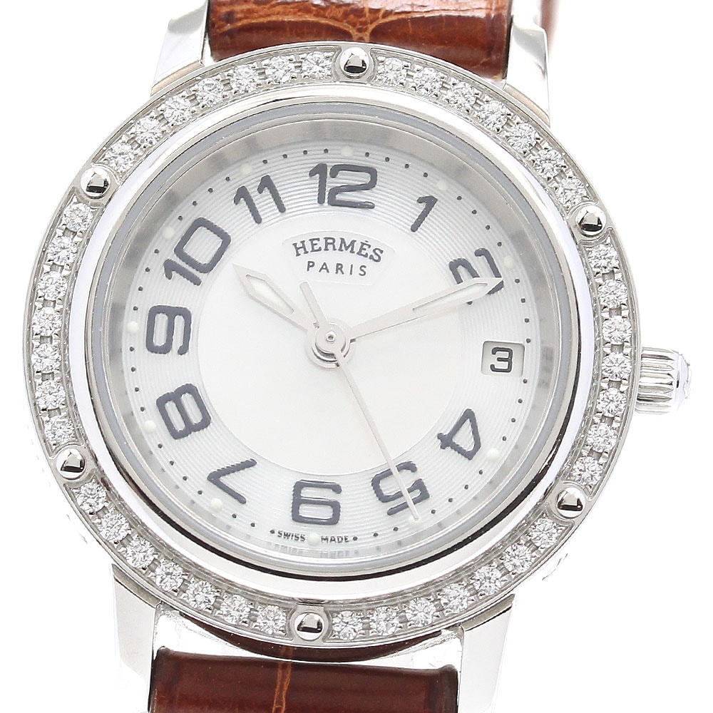 エルメス クリッパー ダイヤベゼル CP1.230 レディース 【中古】