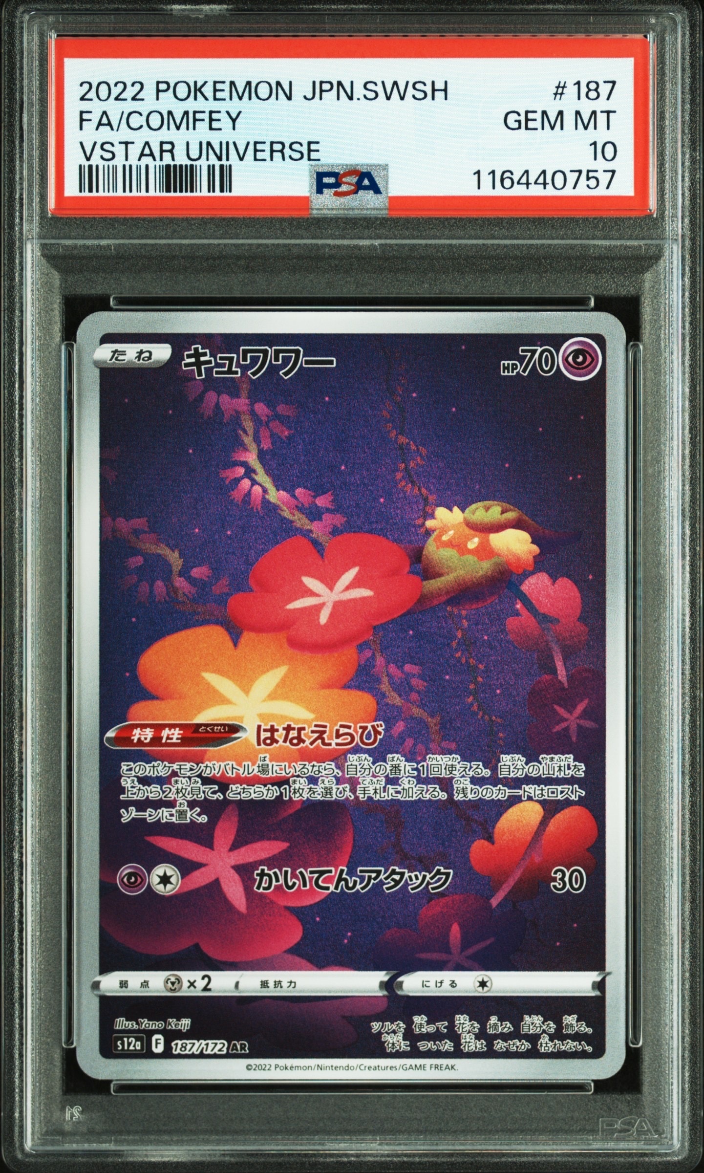 PSA10】キュワワー AR[s12a 187/172](ハイクラスパック「VSTAR