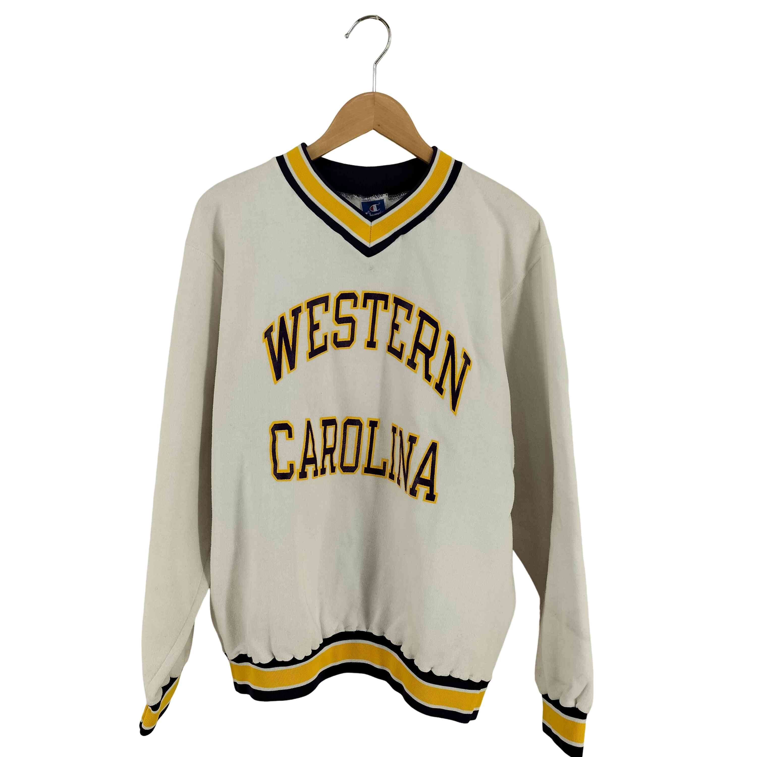 90S USA製 カレッジプリント Vネックスウェット【1140079168573】