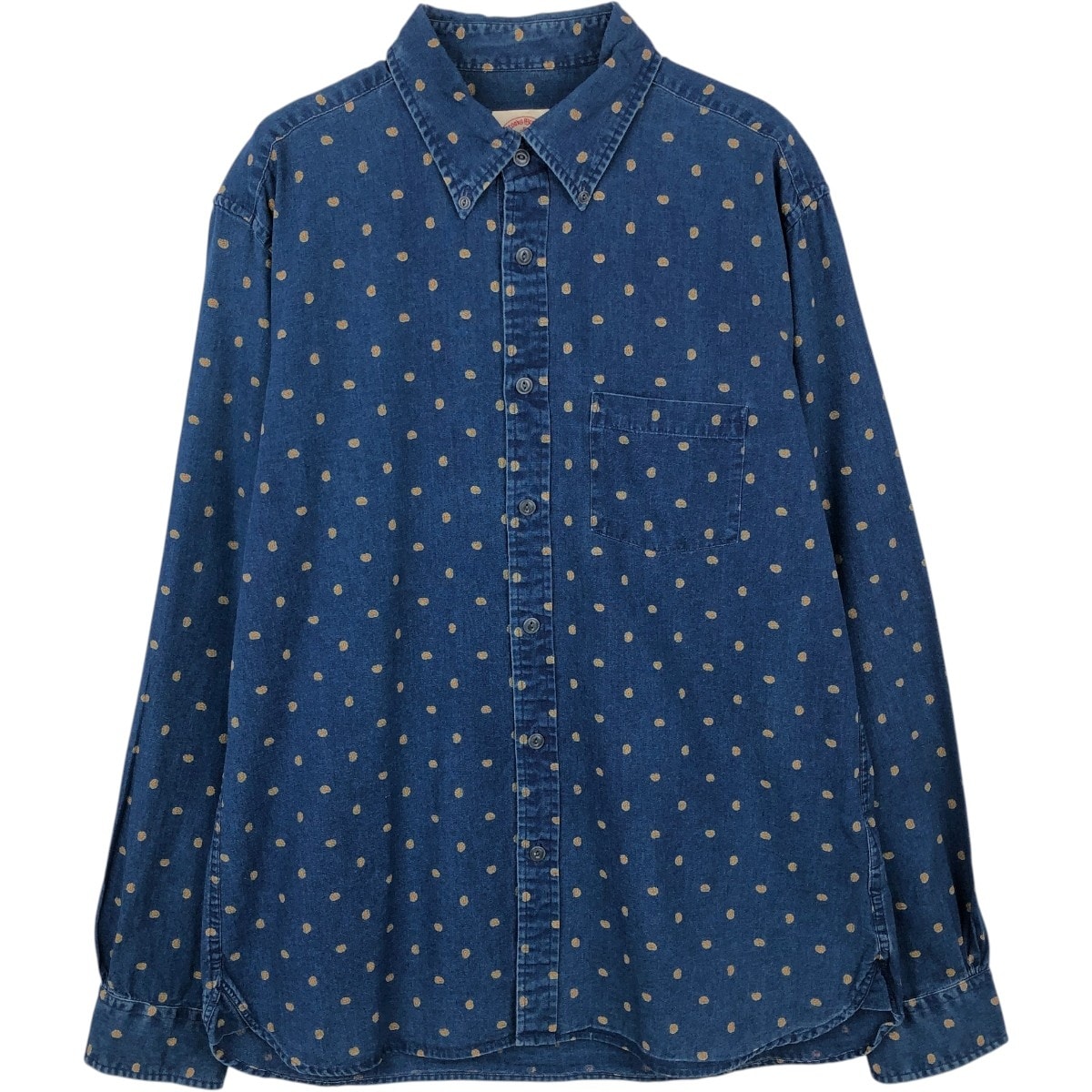 古着 ブルックスブラザーズ Brooks Brothers Red Fleece 総柄 ペイズリー柄 長袖 ボタンダウンシャツ メンズL相当/eaa662800