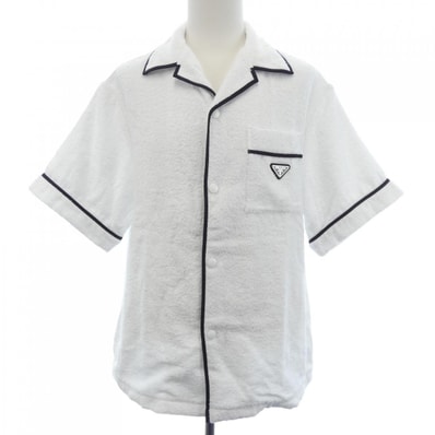 プラダ PRADA トライアングルロゴ コットンテリー ボウリングシャツ SC559 S212 1ZR3 S/Sシャツ