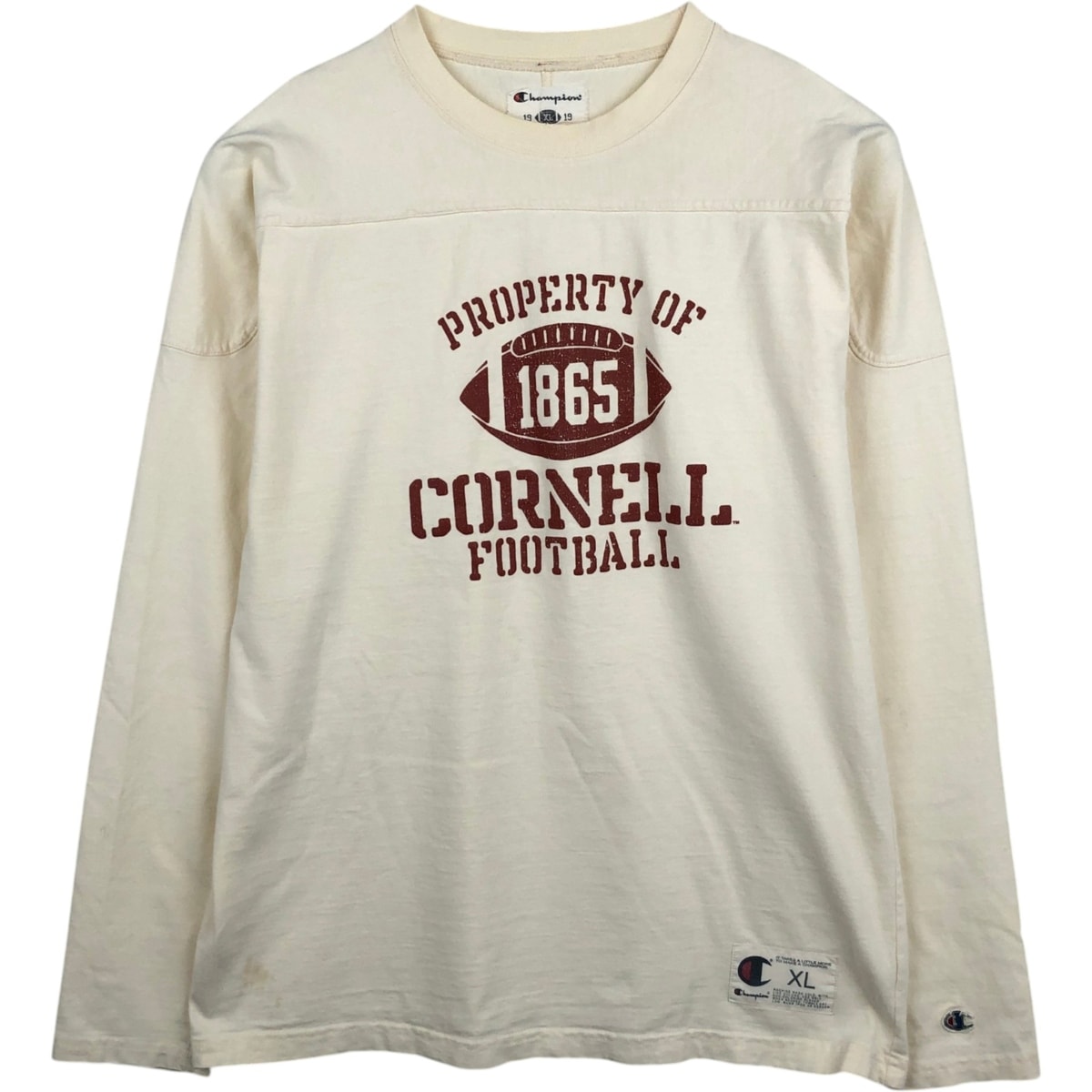 古着 チャンピオン Champion CORNELL コーネル大学 カレッジ フットボールTシャツ メンズXL相当/eaa627140