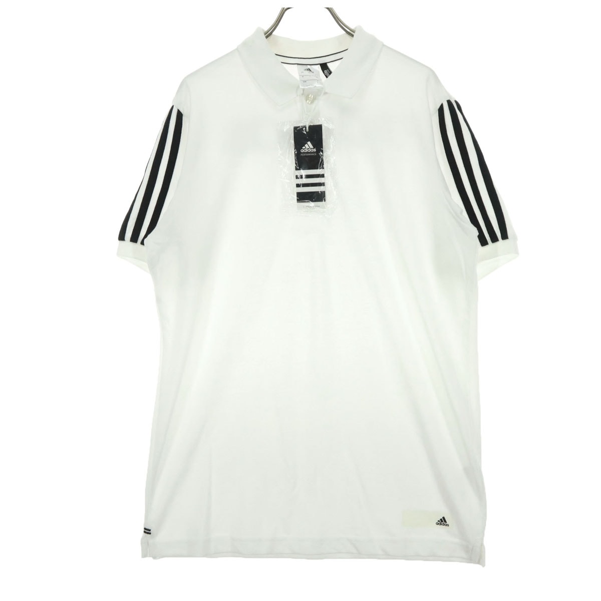 adidas アディダス 半袖 ポロシャツ L アイボリー