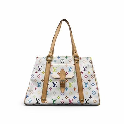 LOUIS VUITTON 美品 ルイヴィトン オーレリアMM モノグラムマルチカラー ブロン トートバッグ M40094 PVC レザー MI0056 肩掛け ハンドバッグ 村上隆 Y2K ヴィンテージ LV ABランク 中古 鑑定済
