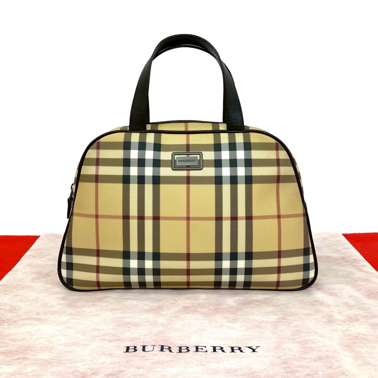B (目立った傷や汚れなし)】BURBERRY バーバリー ノバチェック 柄