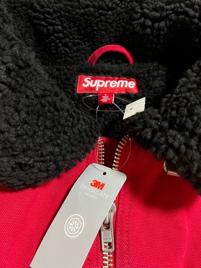 Supreme Faux Shearling Lined Bomber Jacket (26FW) "Red"