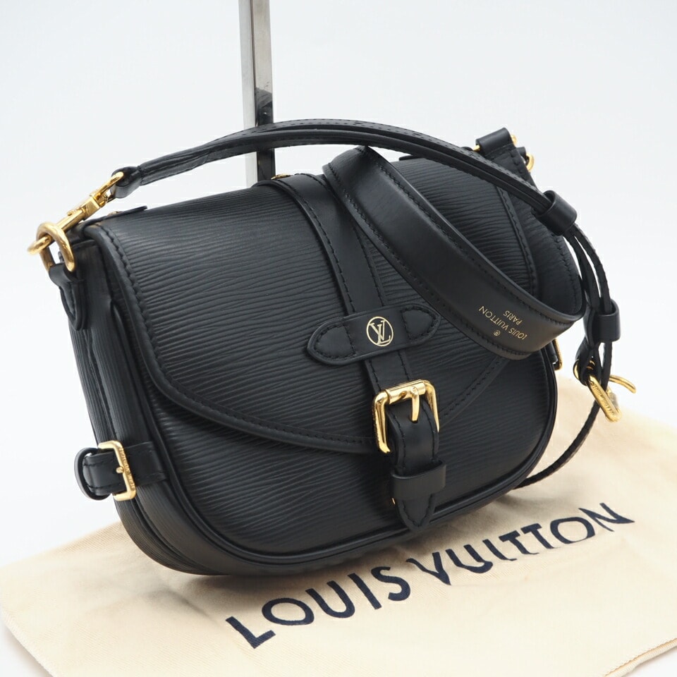 美品 LOUIS VUITTON ルイ・ヴィトン エピ ソミュール BB M23469 2wayショルダーバッグ ブラック グレインレザー レディース
