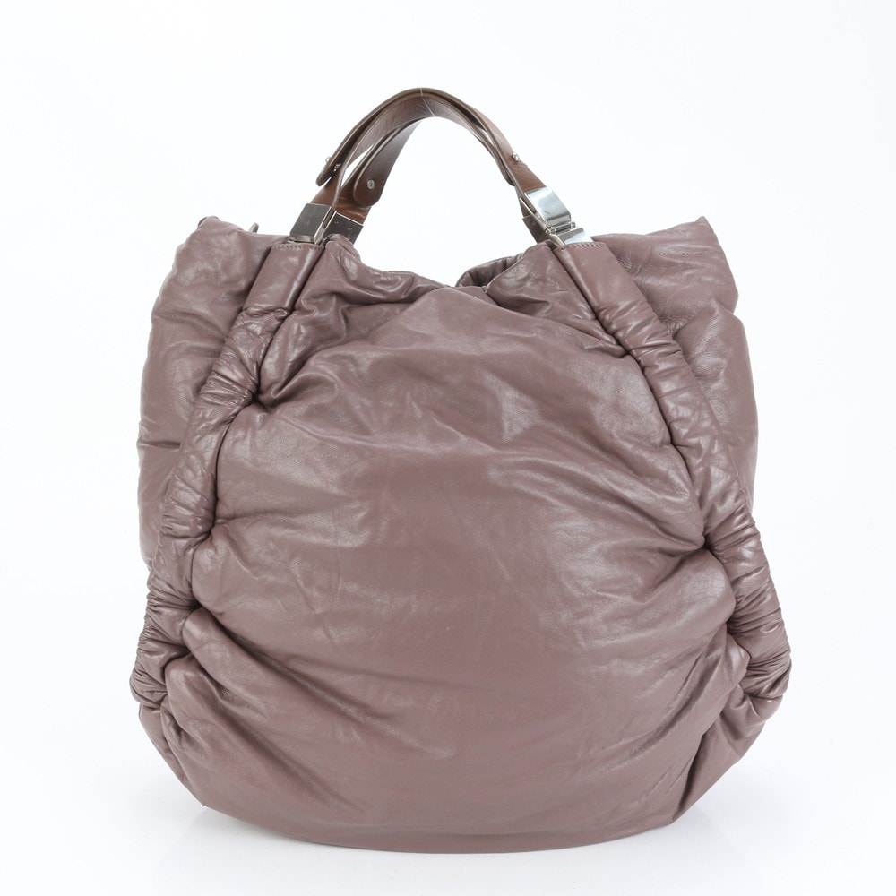 マルニ トート バッグ レザー×ナイロン