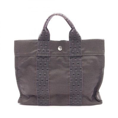 エルメス HERMES エールラインPM トートバッグ バッグ ナイロンキャンバス レディース グレー系 【中古】