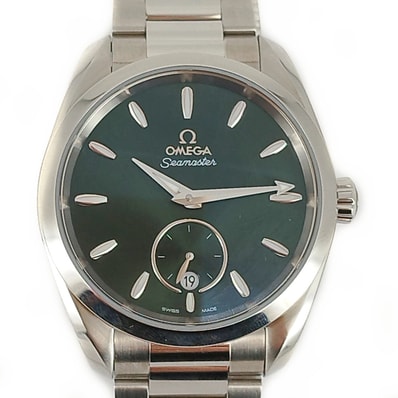値下 オメガ OMEGA 220.10.38.20.10.001 シーマスター アクアテラ 自動巻き メンズ 極美品 箱・保証書付き □#138382
