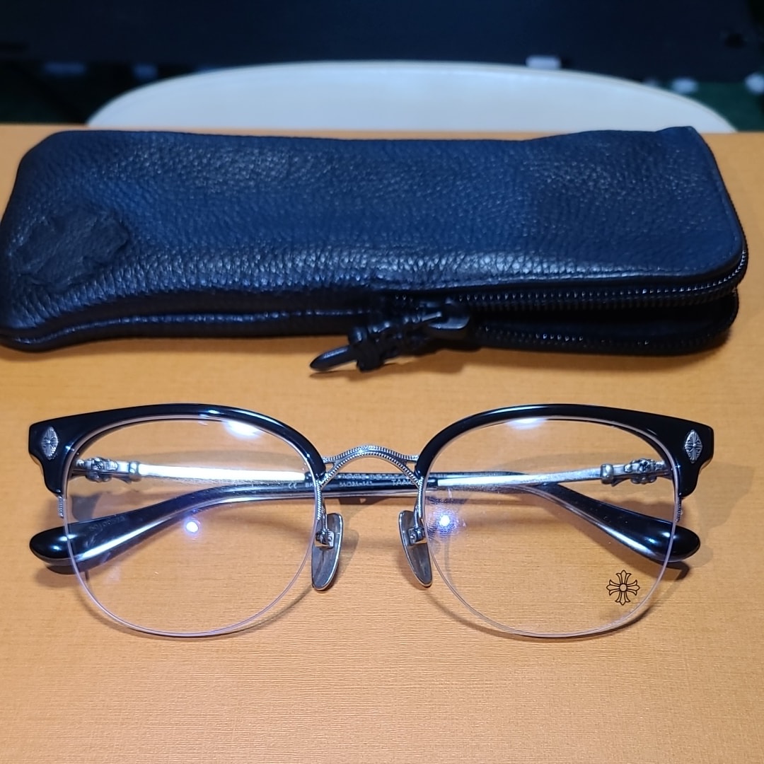 CHROME HEARTS クロムハーツ TANG BK/SS ウェリントン シルバー ブラックフレーム 眼鏡 メガネ