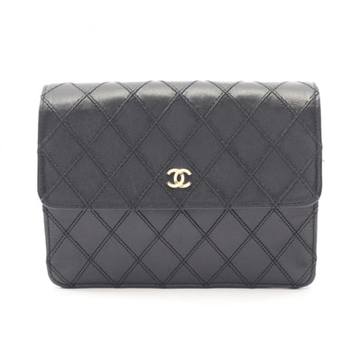 シャネル CHANEL ビコローレ ポーチ バッグ ラムスキン(羊革) レディース ブラック系 【中古】