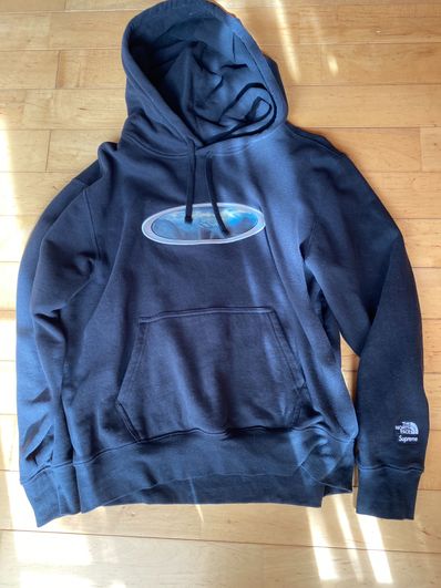 Supreme x The North Face Lenticular Mountains Hooded Sweatshirt "Black"