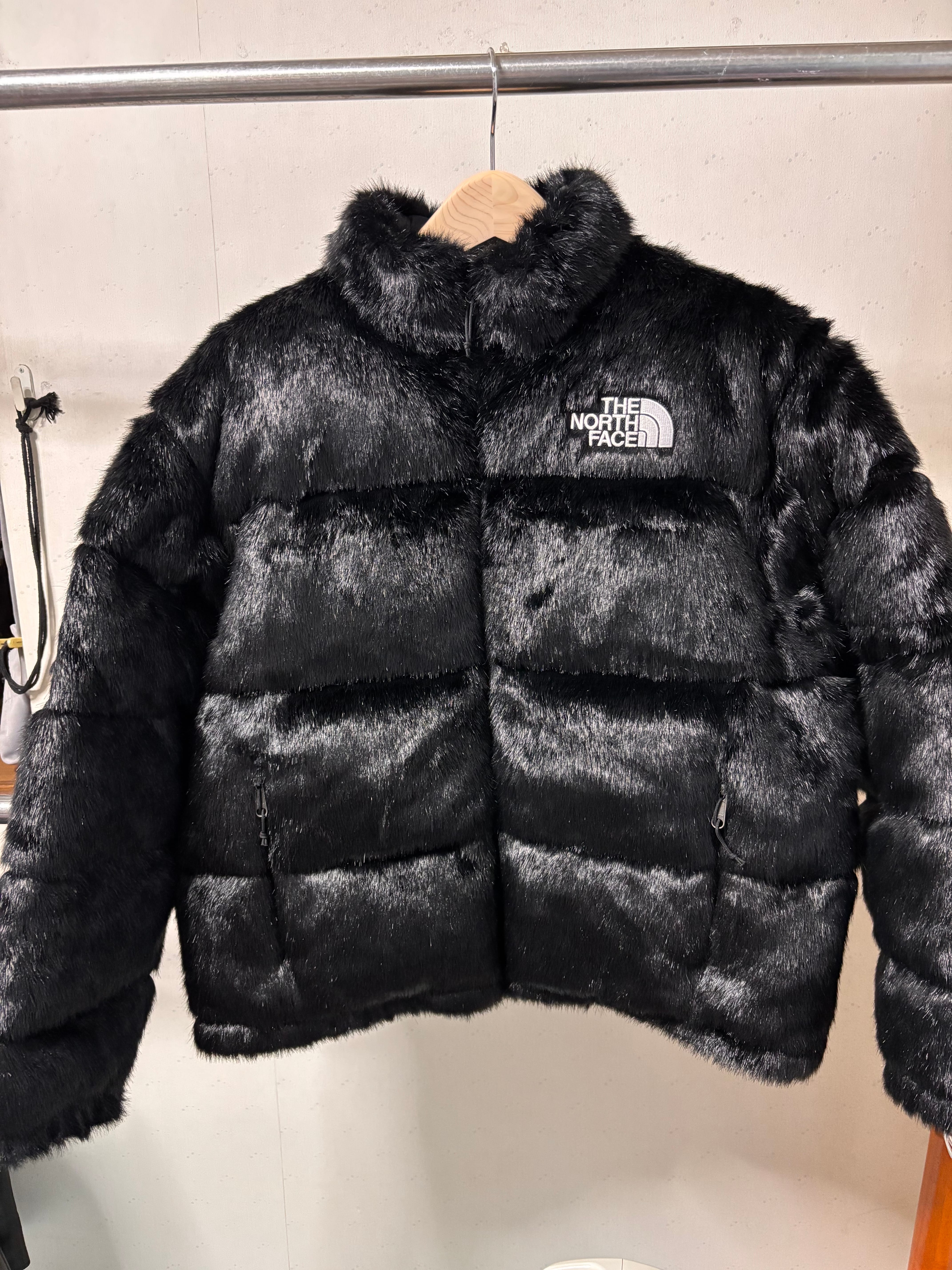 Supreme x The North Face Faux Fur Nuptse Jacket "Black"
