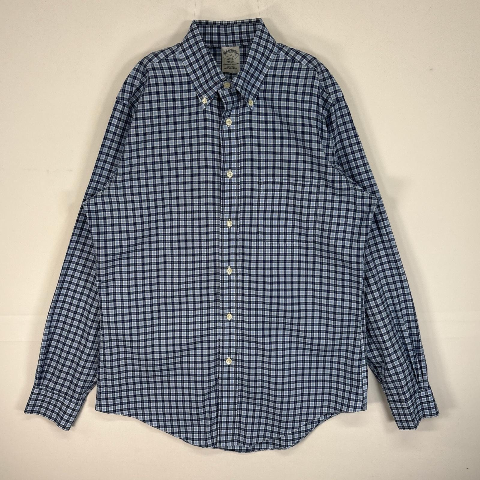古着 ブルックスブラザーズ Brooks Brothers 長袖シャツ チェック 胸ポケ REGENT M ブルー系 マルチカラー メンズ