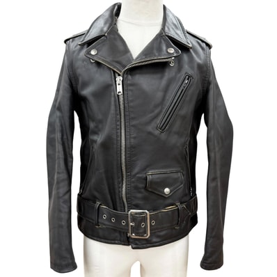 極美品 ショット ライダースジャケット ブラック 38 7823250078